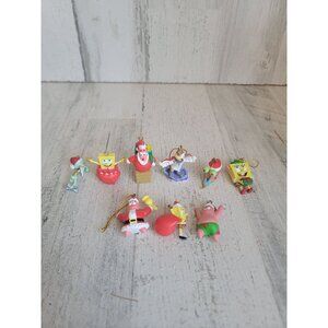 Spongebob santa claus Patrick mini‎ squidward ornament Xmas set